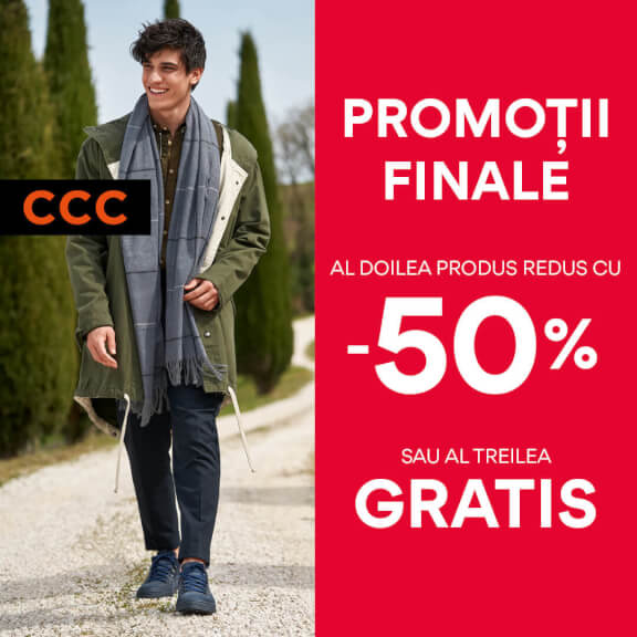 La CCC ai al doilea produs redus cu 50% sau al treilea gratis