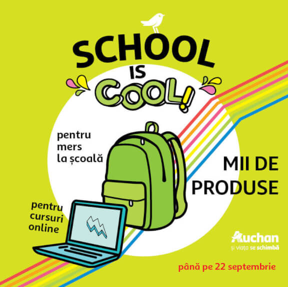 Hipermarketul Auchan te așteaptă să te pregătești de școală!