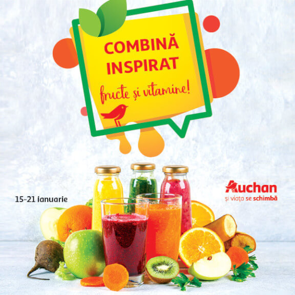 Boost de vitamine, doar pentru tine de la hipermarketul Auchan!