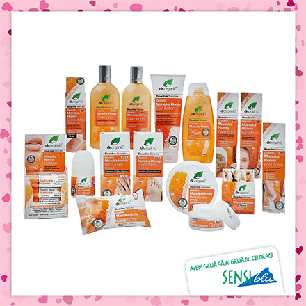 Sensiblu - promoție 1+1 la produsele de înfrumusețare Dr. Organic!